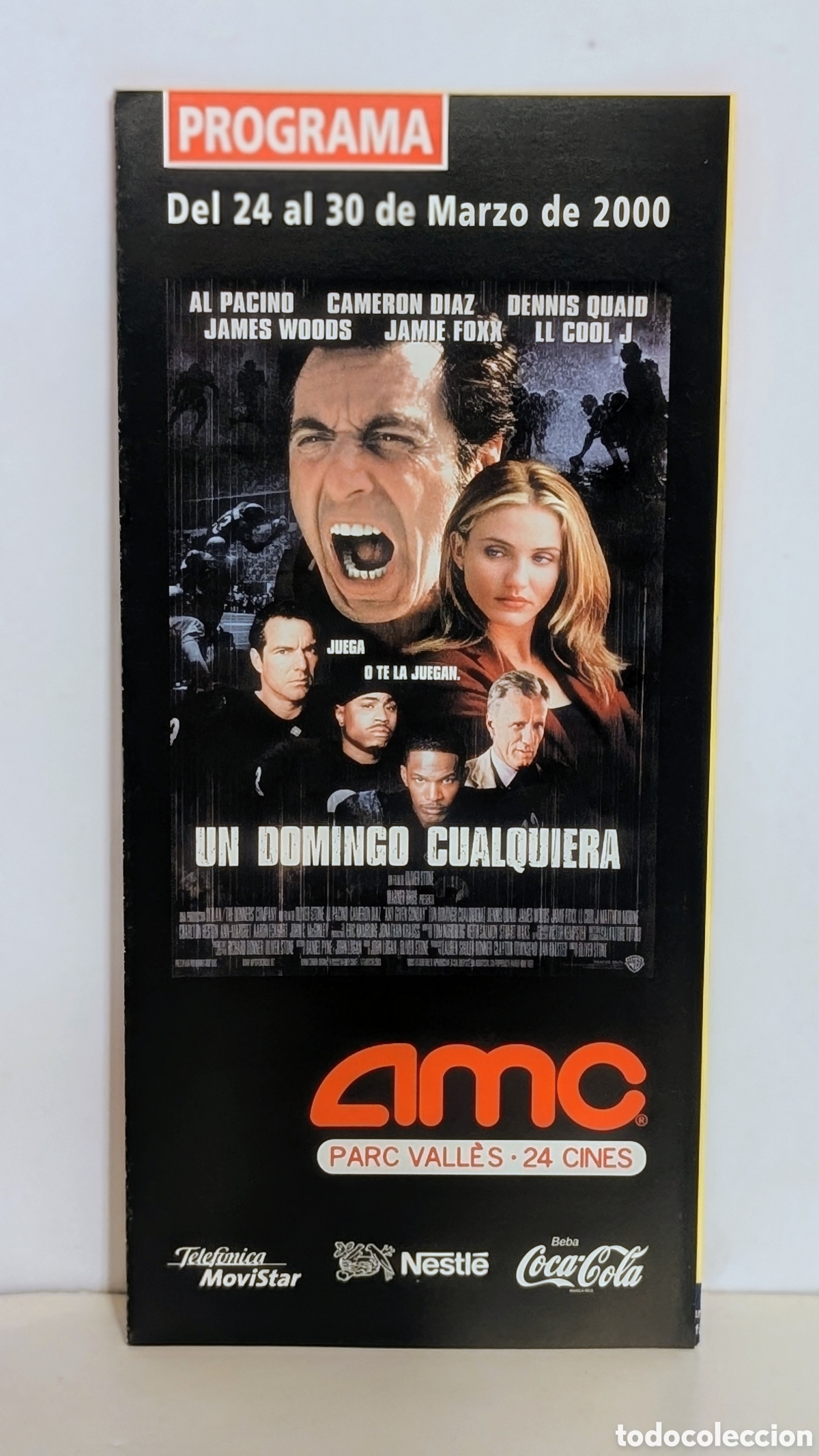 Cine: Programa de cine Estreno pel&iacute;cula. UN DOMINGO CUALQUIERA. 2000. AL PACINO, CAMERON DIAZ, DENIS QUAID
