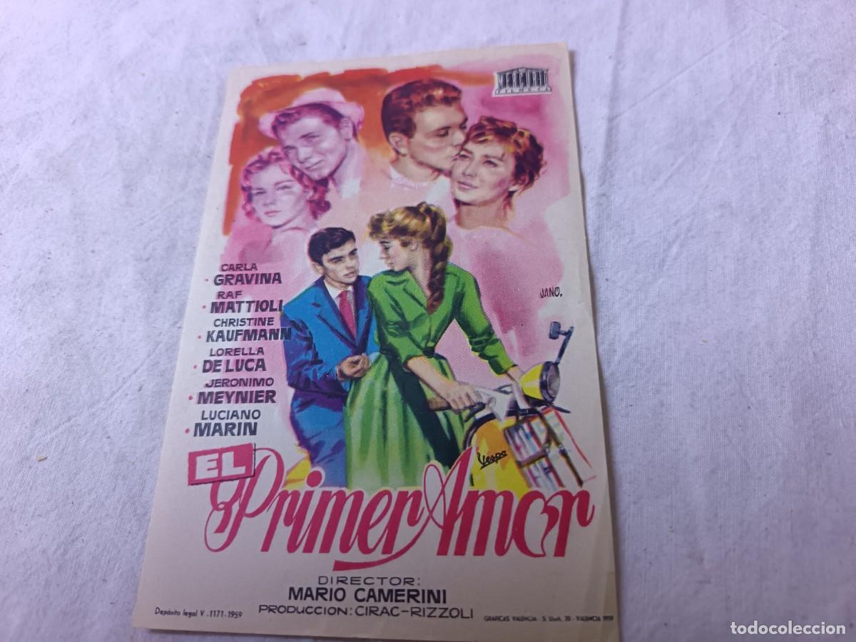 Folhetos de m&atilde;o de filmes antigos de cinema: Folleto de Mano de Cine, antiguo o vintage, El Primer Amor