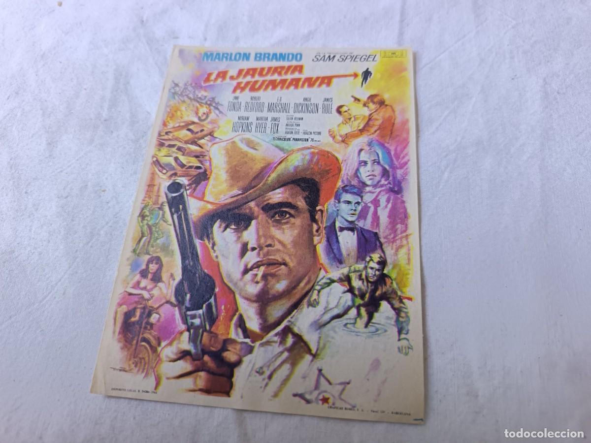 Cinema: Folleto de Mano de Cine, antiguo o vintage, La Jaur&iacute;a Humana
