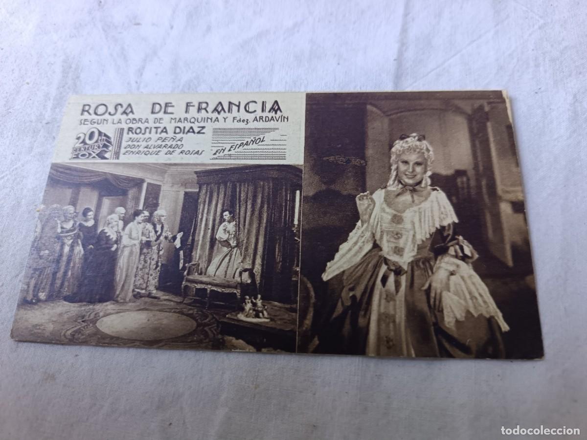 Cinema: Folleto de Mano de Cine, antiguo o vintage, Rosa de Francia