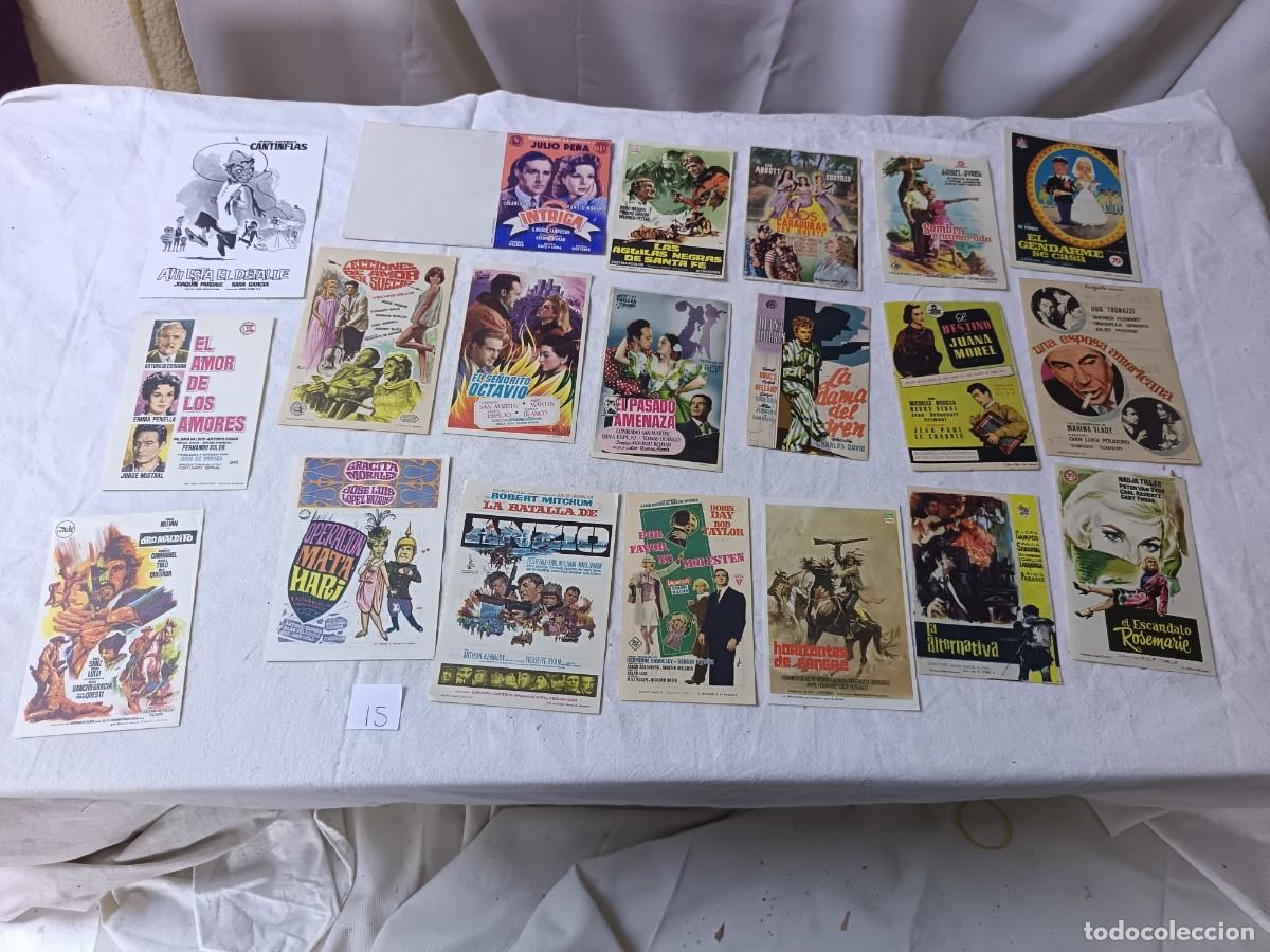 Cine: FM15, Lote de 20 Folletos de mano de cine, varios t&iacute;tulos, a clasificar