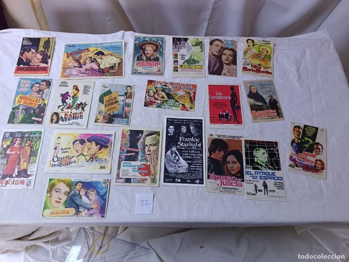 Cine: FM22, Lote de 20 Folletos de mano de cine, varios t&iacute;tulos, a clasificar