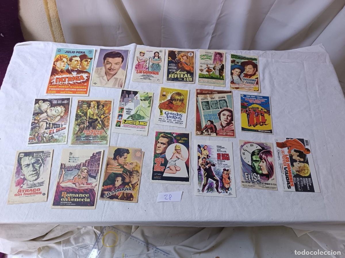 Cine: FM28, Lote de 19 Folletos de mano de cine, varios t&iacute;tulos, a clasificar