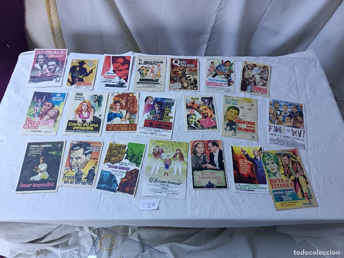 Cine: FM29, Lote de 21 Folletos de mano de cine, varios t&iacute;tulos, a clasificar