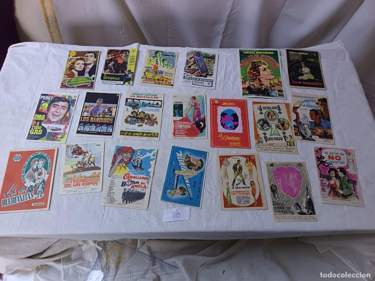Cine: FM30, Lote de 20 Folletos de mano de cine, varios t&iacute;tulos, a clasificar