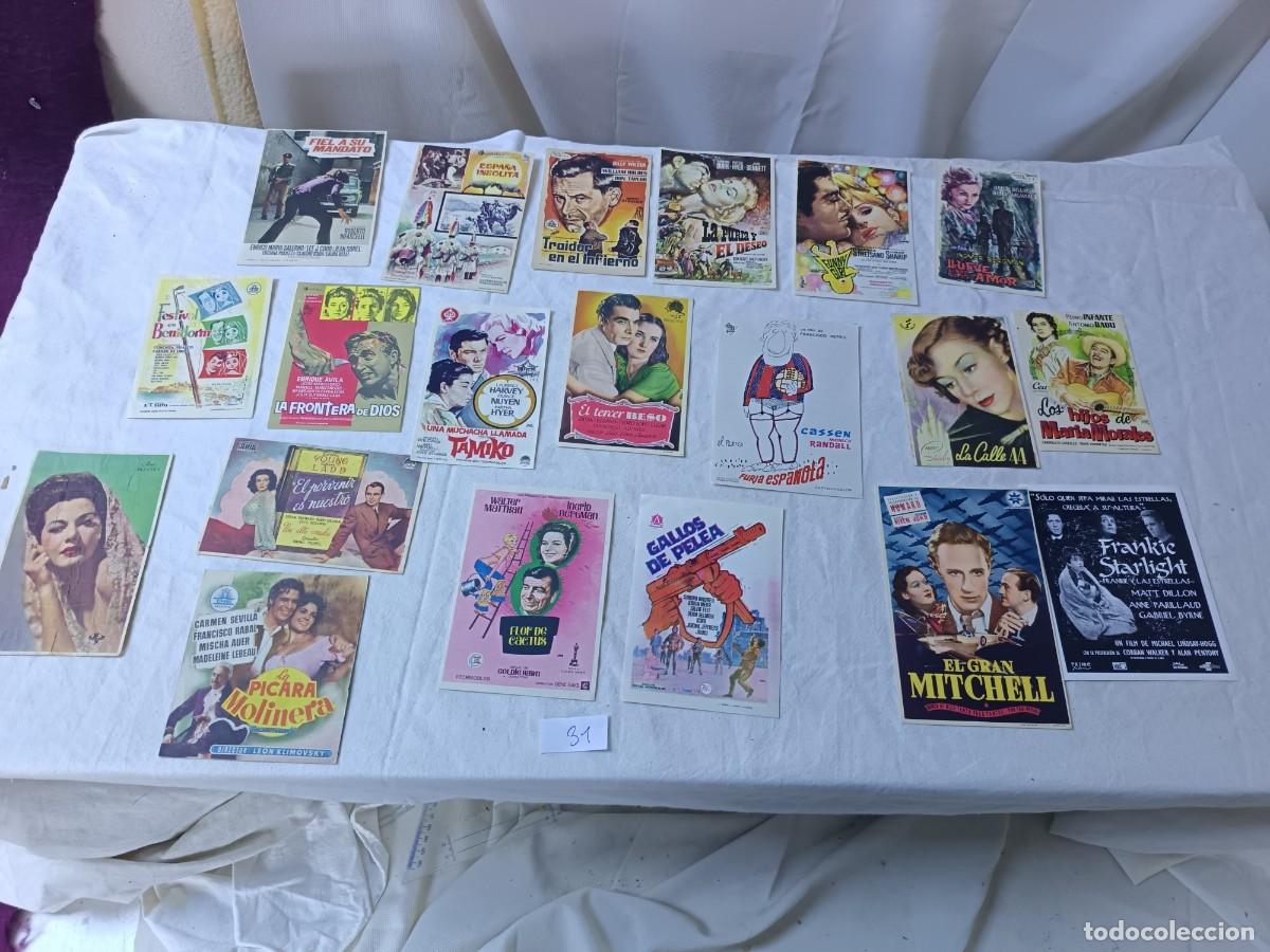 Cine: FM31, Lote de 20 Folletos de mano de cine, varios t&iacute;tulos, a clasificar