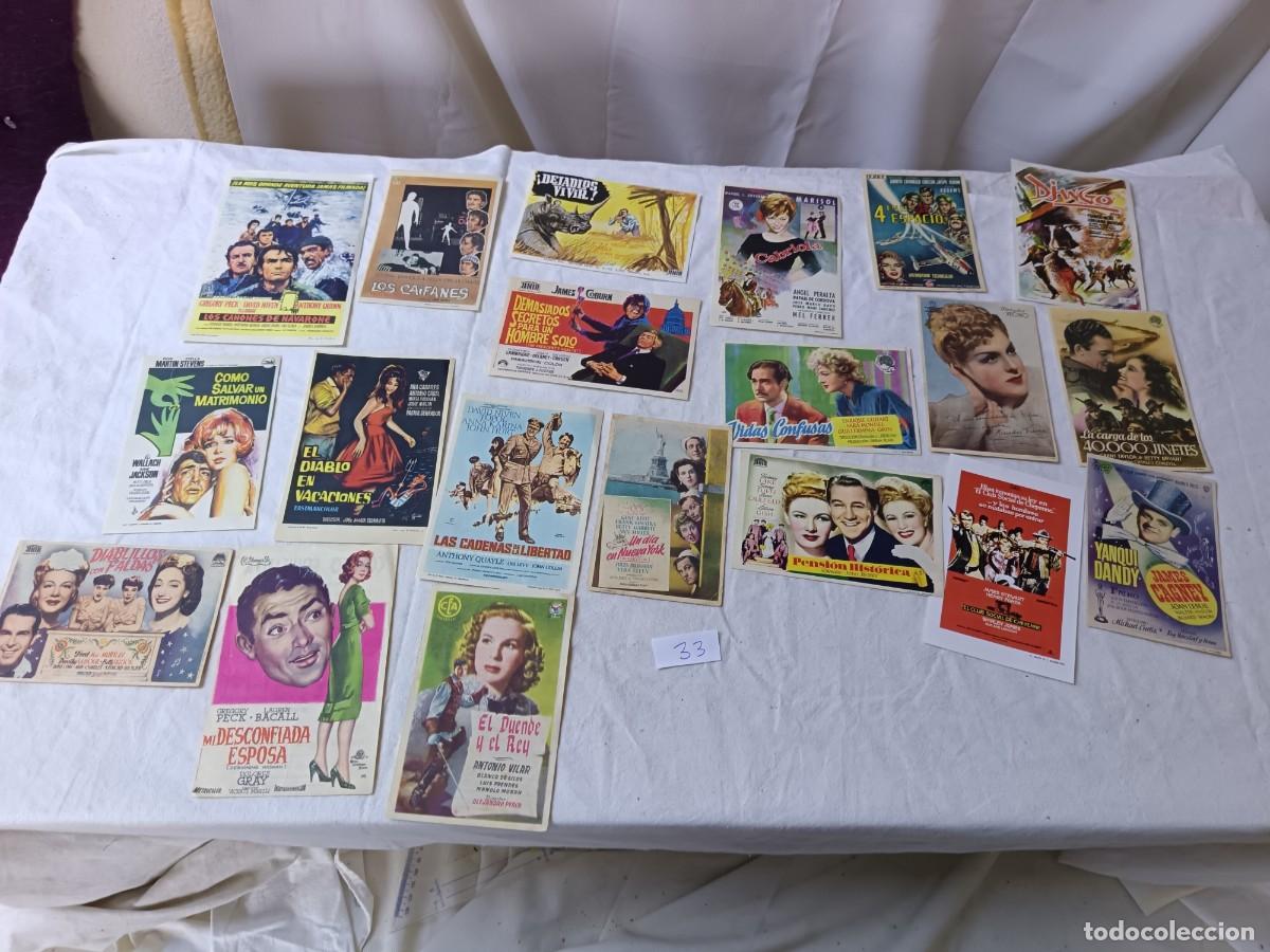 Cine: FM33, Lote de 20 Folletos de mano de cine, varios t&iacute;tulos, a clasificar
