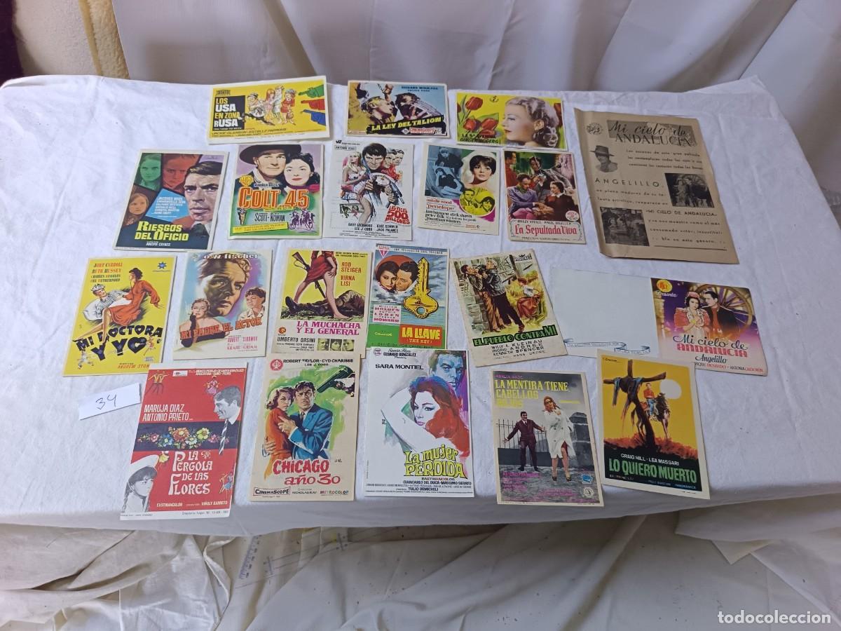 Cine: FM34, Lote de 20 Folletos de mano de cine, varios t&iacute;tulos, a clasificar