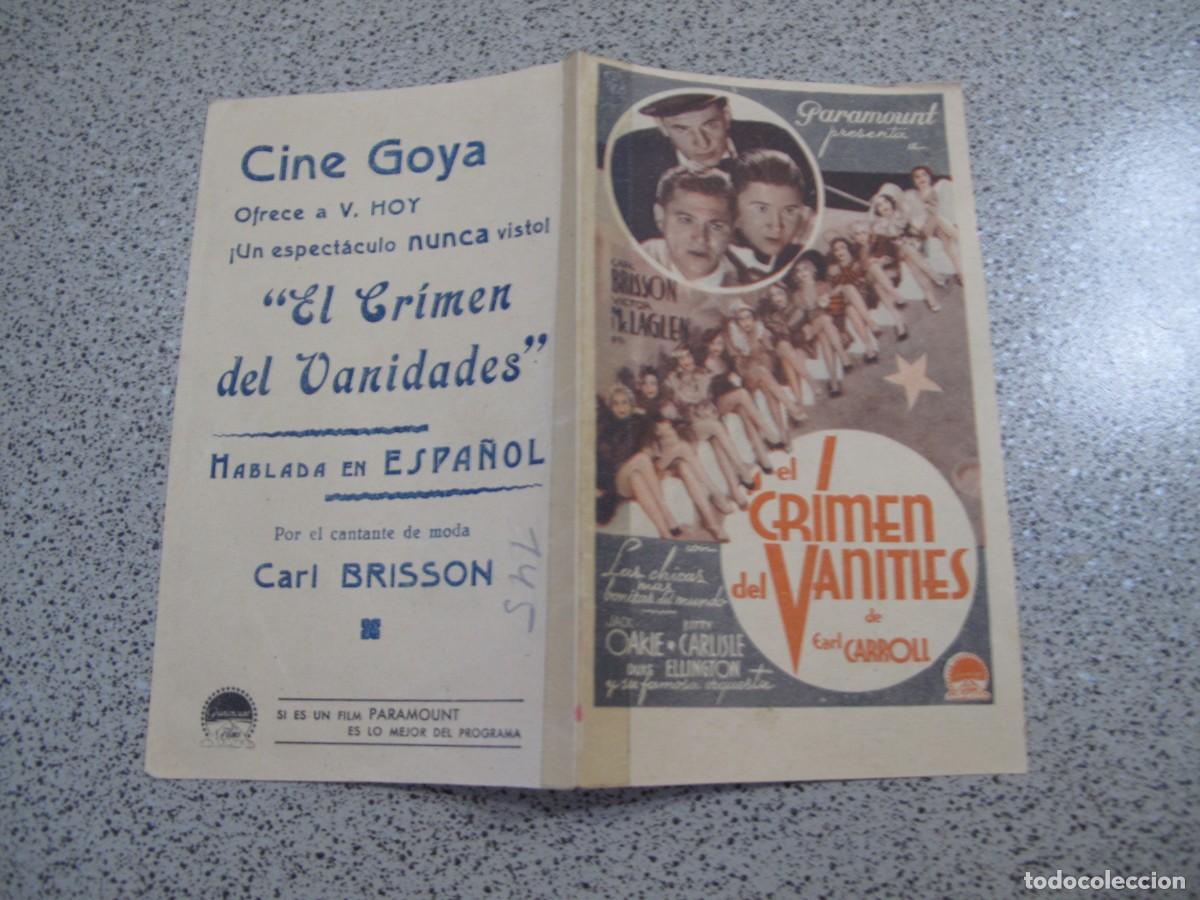 Folhetos de m&atilde;o de filmes antigos de cinema: A41 PROGRAMA DE MANO ORIGINAL EL DE LA FOTO