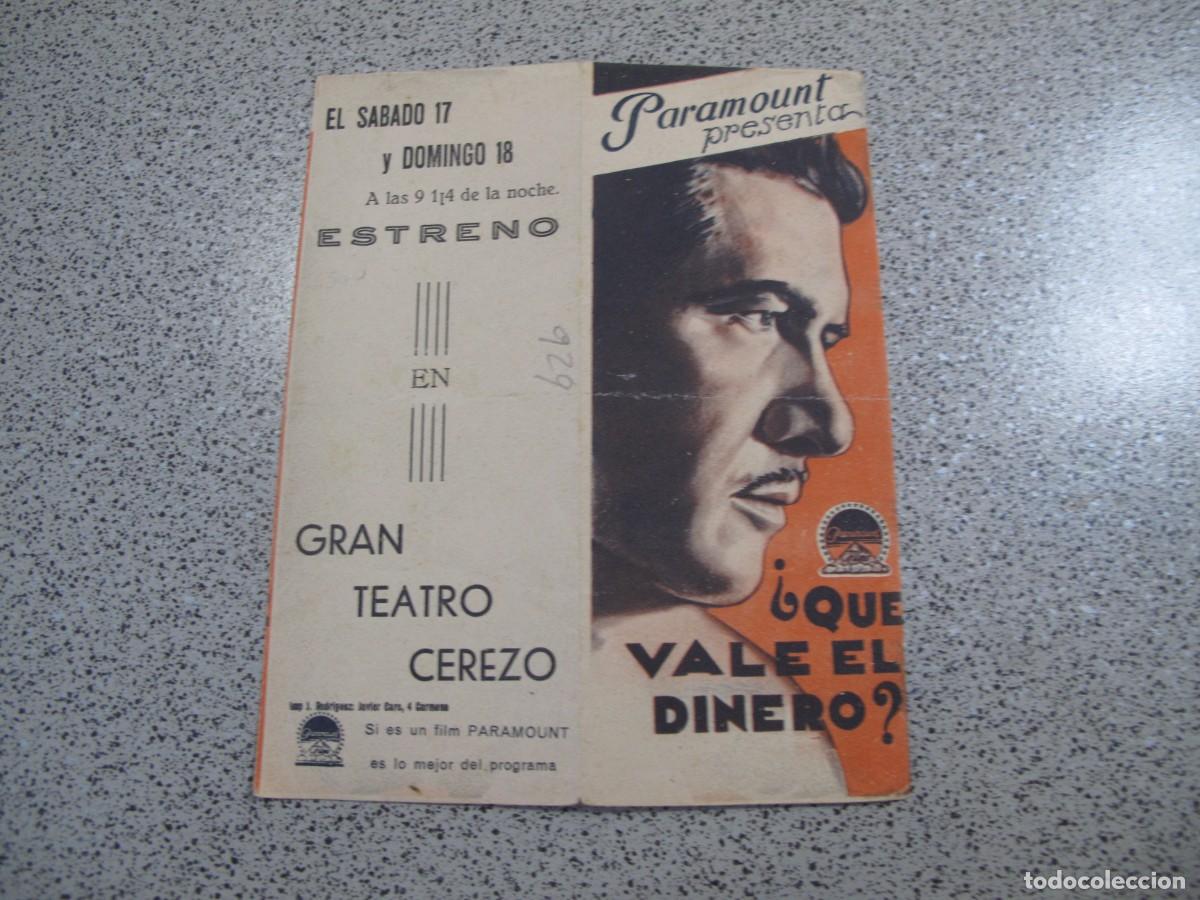 Cine: A84 PROGRAMA DE MANO ORIGINAL EL DE LA FOTO