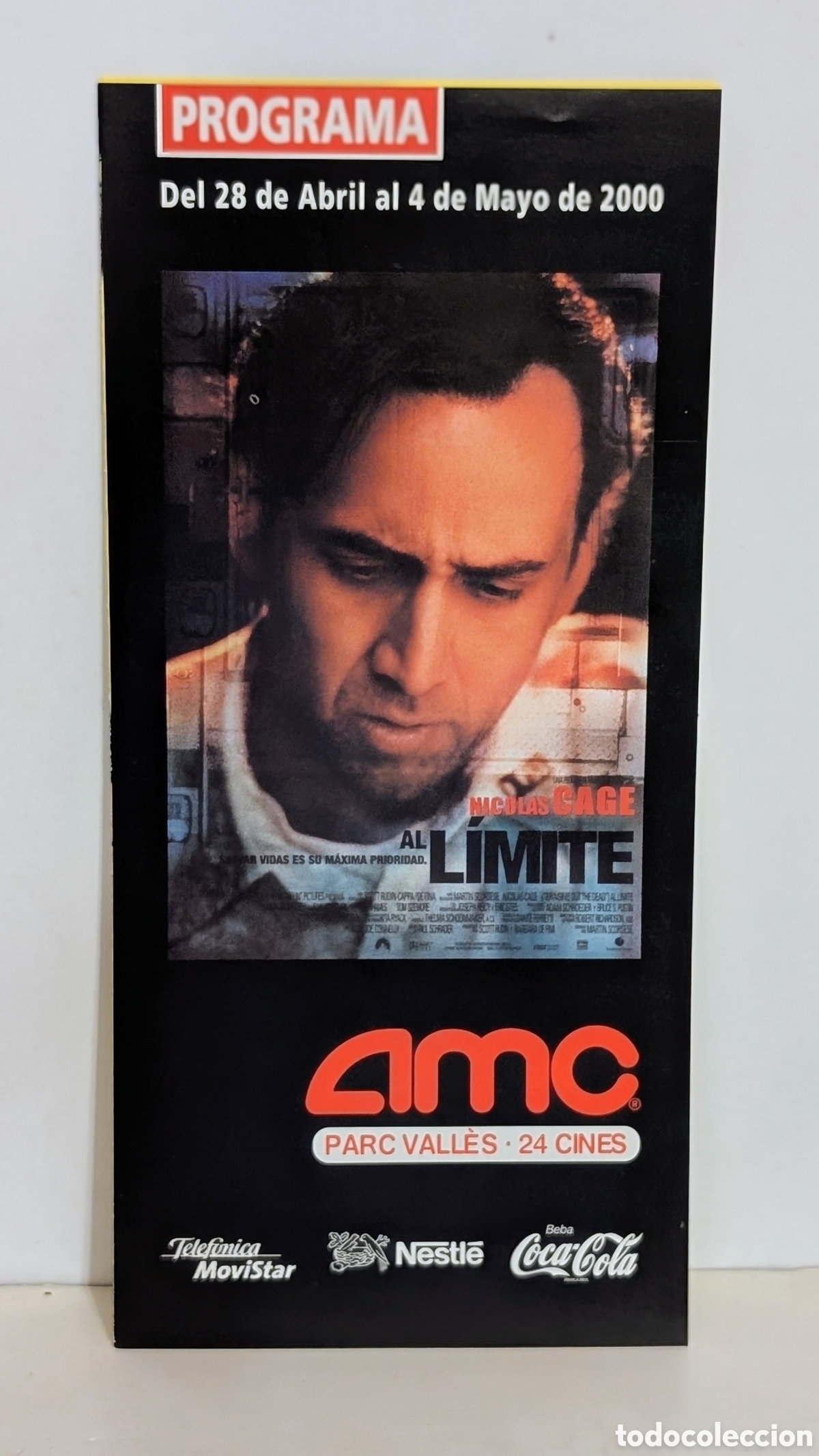 Cine: Programa de cine Estreno pel&iacute;cula. AL L&Iacute;MITE. 2000. NICOLAS CAGE. PUBLICIDAD POK&Eacute;MON CHUPA CHUPS