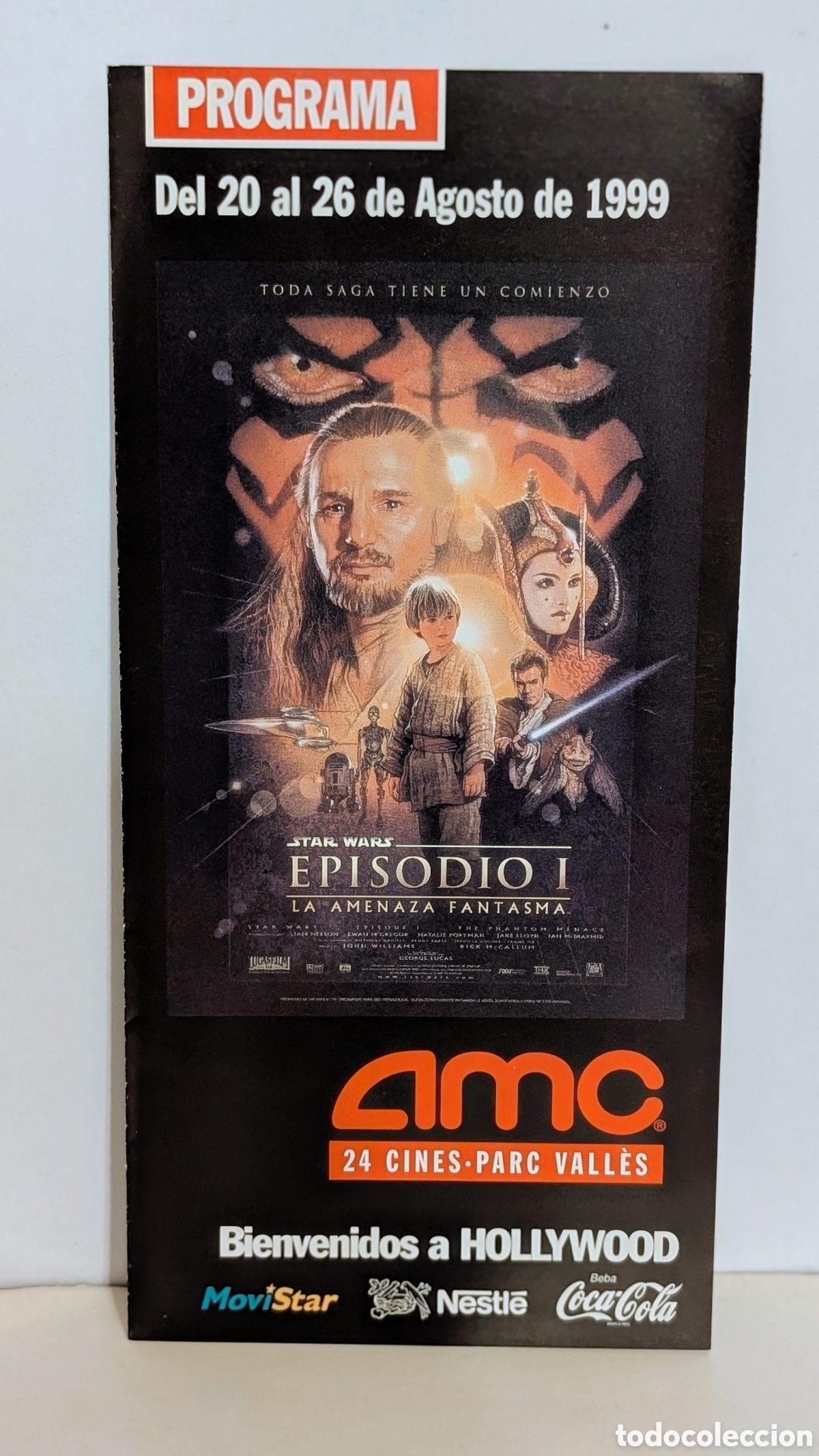 Cine: Programa de cine Estreno pel&iacute;cula Star Wars. Episodio 1, La Amenaza Fantasma. George Lucas. 1999.