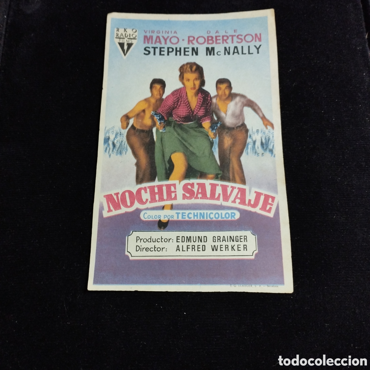 Cine: Programa de cine sencillo. Noche salvaje. Virginia Mayo. Dale Robertson. Sp