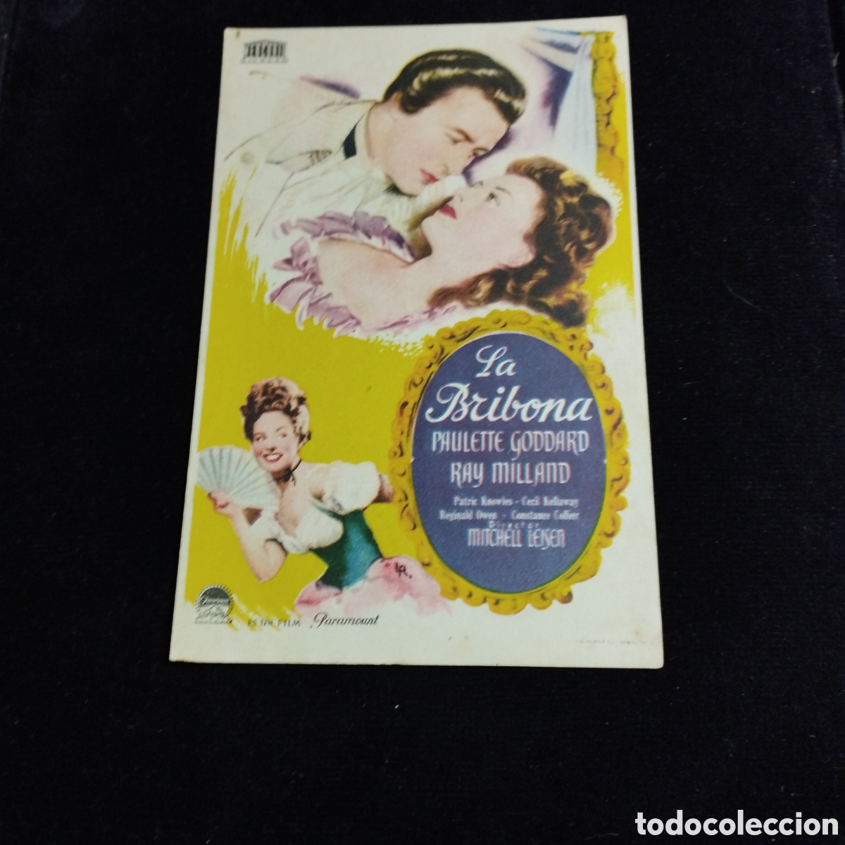 Cine: Programa de cine, sencillo. La bribona. Paulette Goddart. Ray Milland. Sp