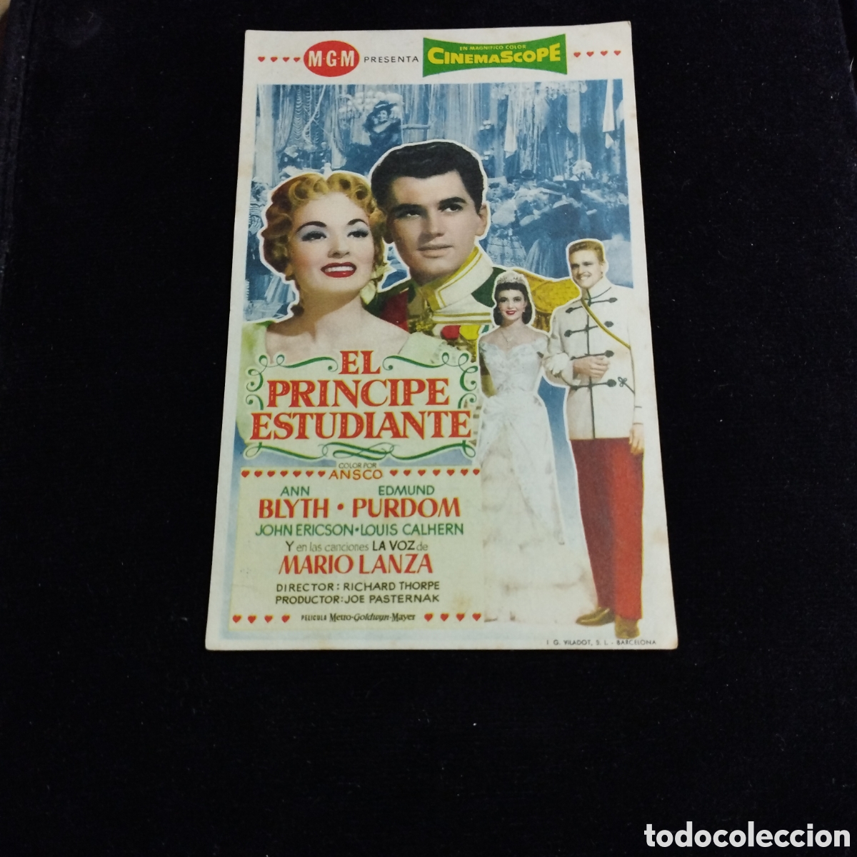 Cine: Programa de cine sencillo. El principe estudiante. Ann Blyth. Edmund Purdom. 1955. Clav&eacute;