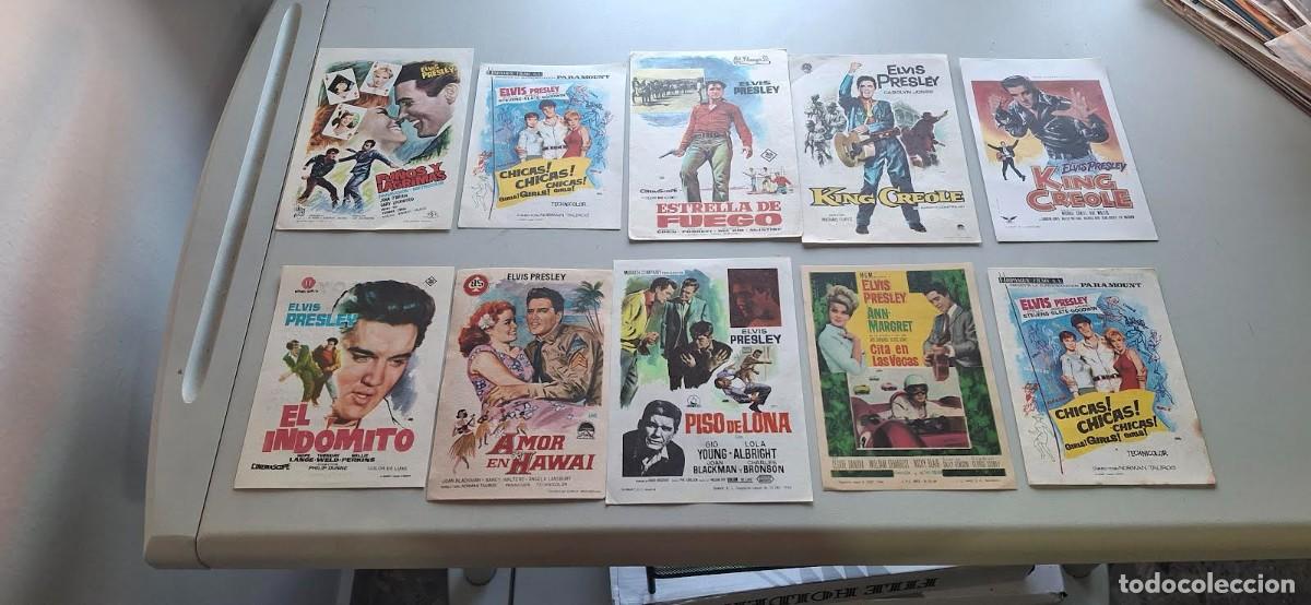 Cine: 10 Folletos de cine de ELVIS PRESLEY todos con publicidad - 1. MIRAR FOTOS