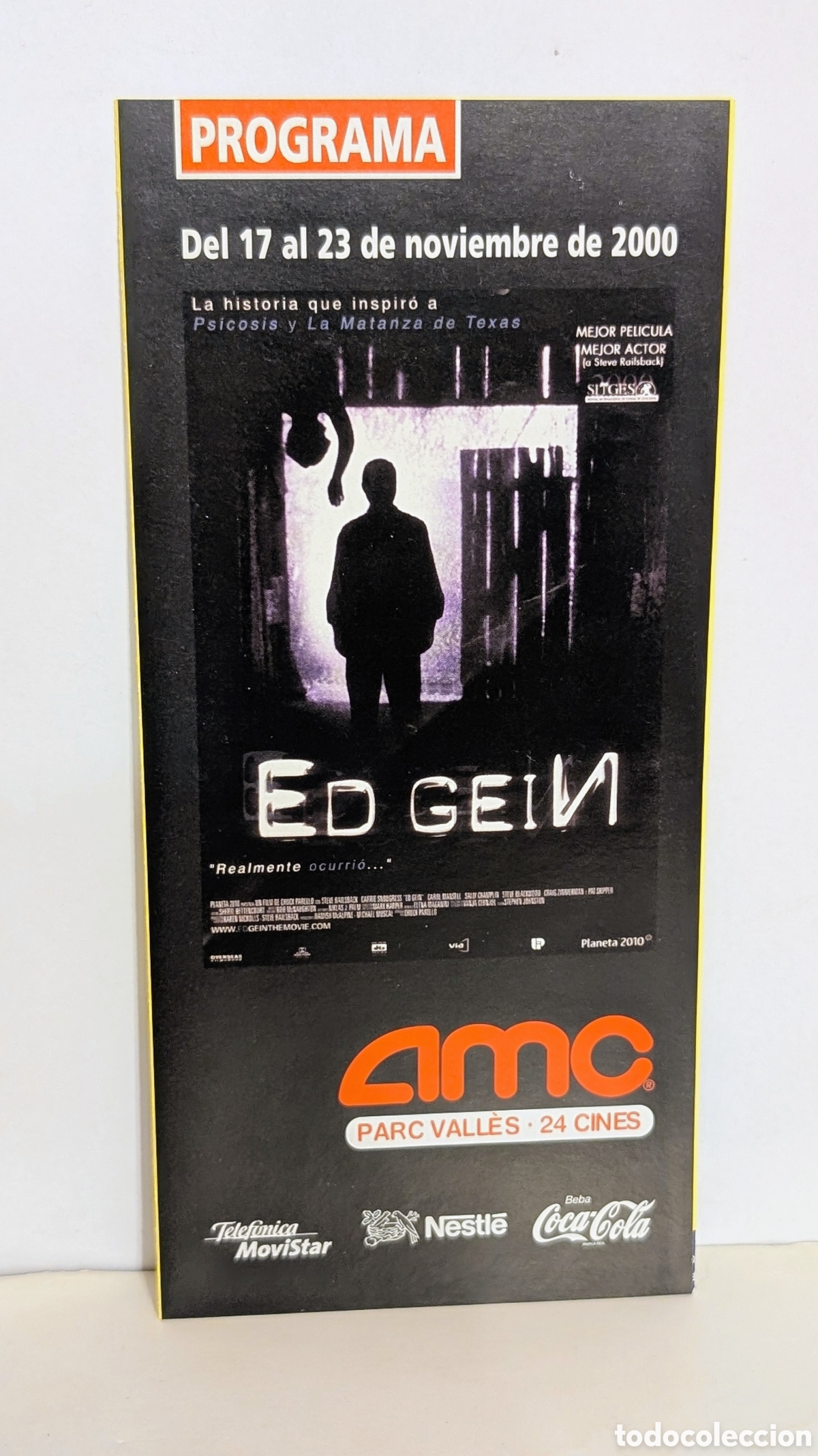Cine: Programa de cine Estreno pel&iacute;cula. ED GEIN. 2000.STEVE RAILSBACK, CARRIE SNODGRESS