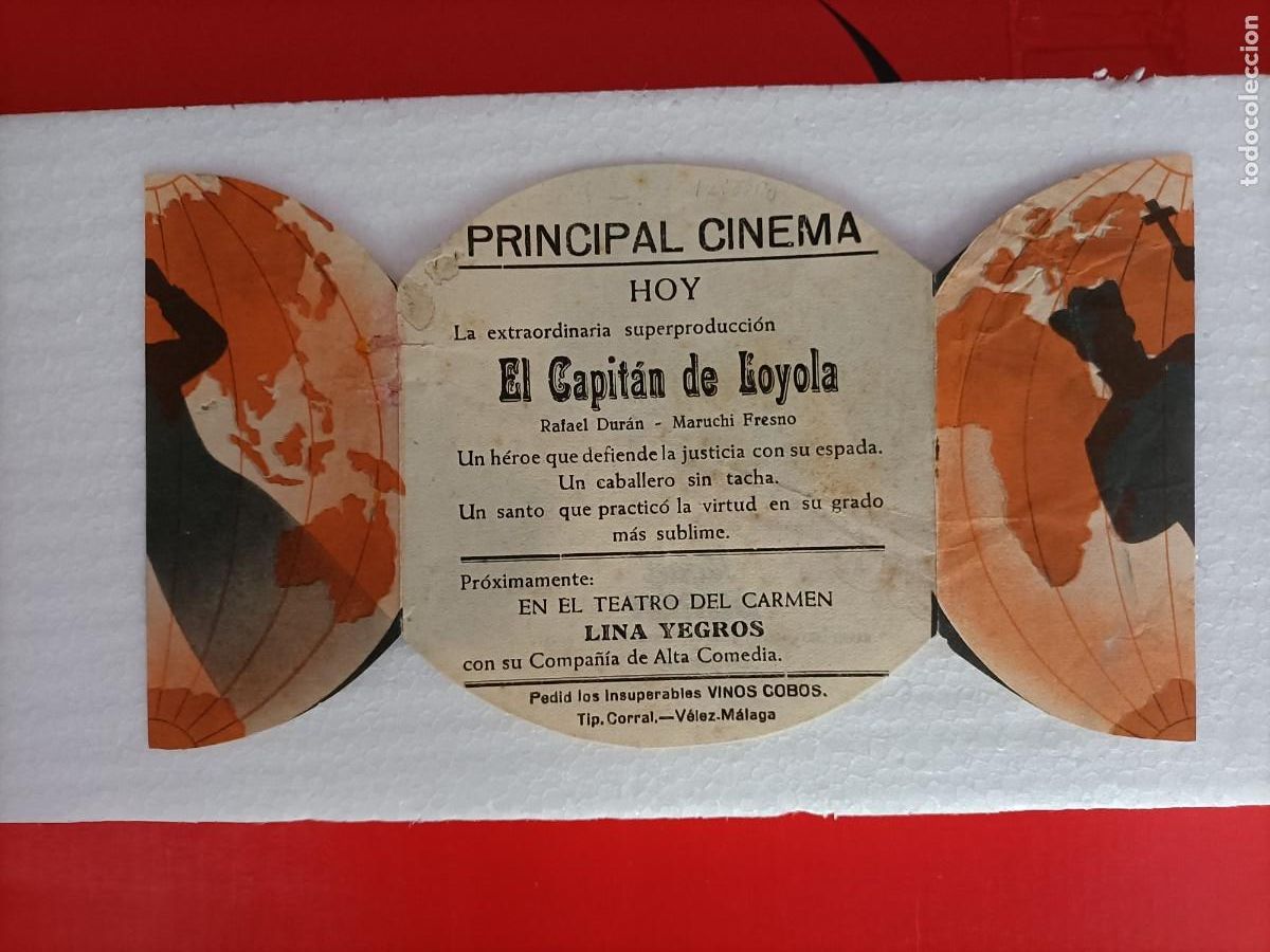 Cine: EL CAPITAN DE LOYOLA. C/P. PRINCIPAL CINEMA. VELEZ M&Aacute;LAGA. ES DOBLE TRIPTICO.