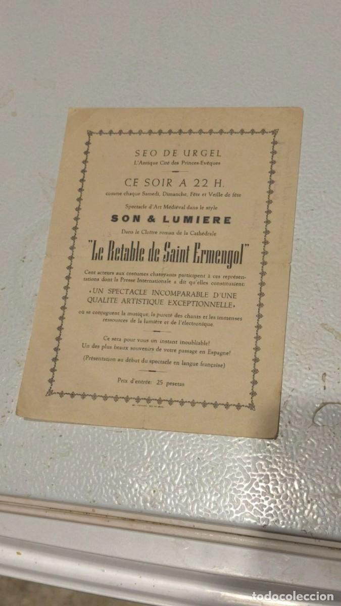 Cine: Folleto de &rdquo;Son & Lumiere&rdquo; en Seo de Urgel