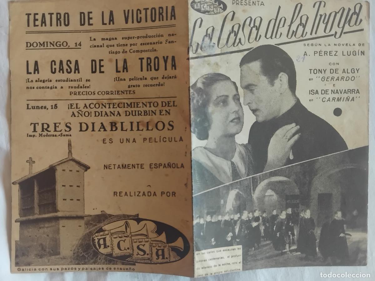 Cine: PROGRAMA DE CINE DOBLE LA CASA DE LA TROYA. TEATRO DE LA VICTORIA. - Foto 1