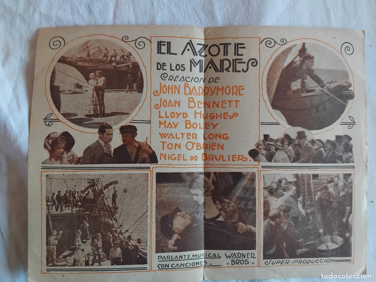 Cine: PROGRAMA DE CINE DOBLE EL AZOTE DE LOS MARES.. CINE DEFENSA MONTEVIDEO. - Foto 2