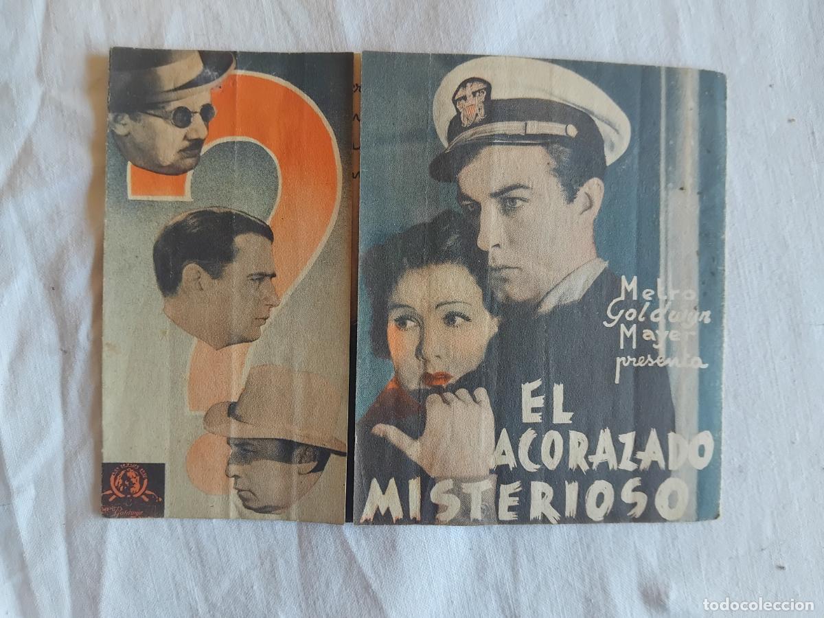 Cine: PROGRAMA DE CINE EL ACORAZADO MISTERIOSO. CINE ODEON SAN ANDRES (BARCELONA) 1939.
