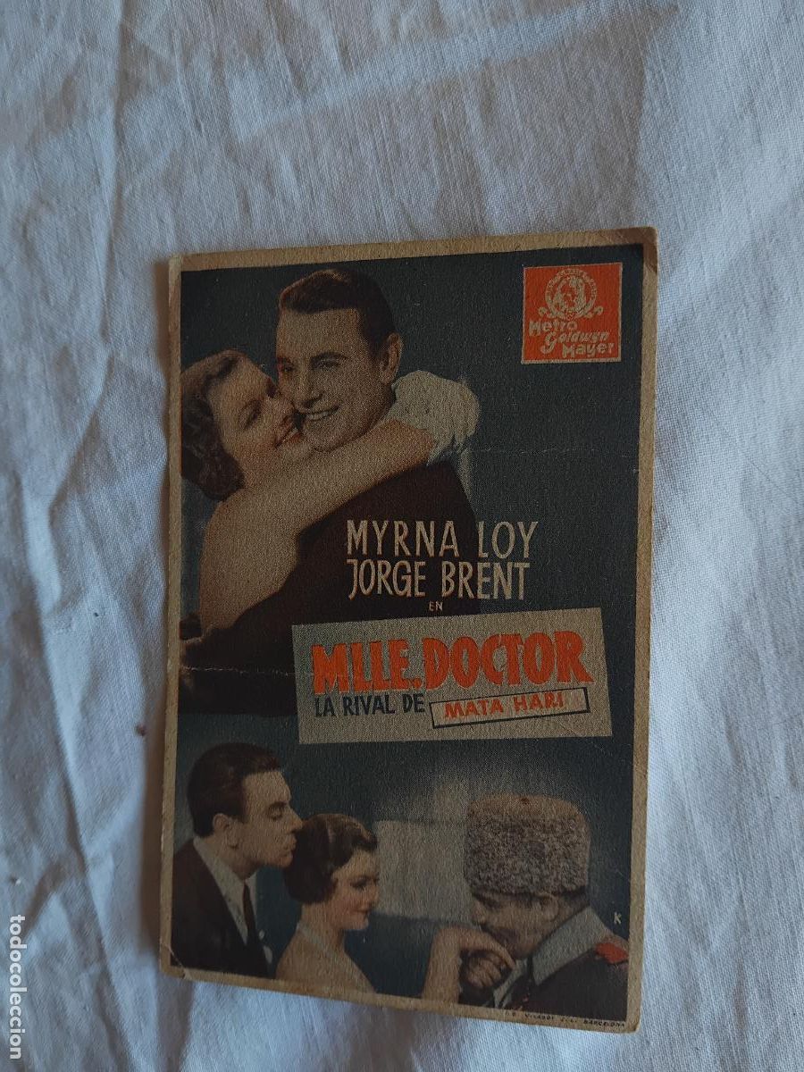 Cine: PROGRAMA DE CINE CARTON. MLLE. DOCTOR LA RIVAL DE MATA HARI. TEATRO CINE NUEVO 1941.