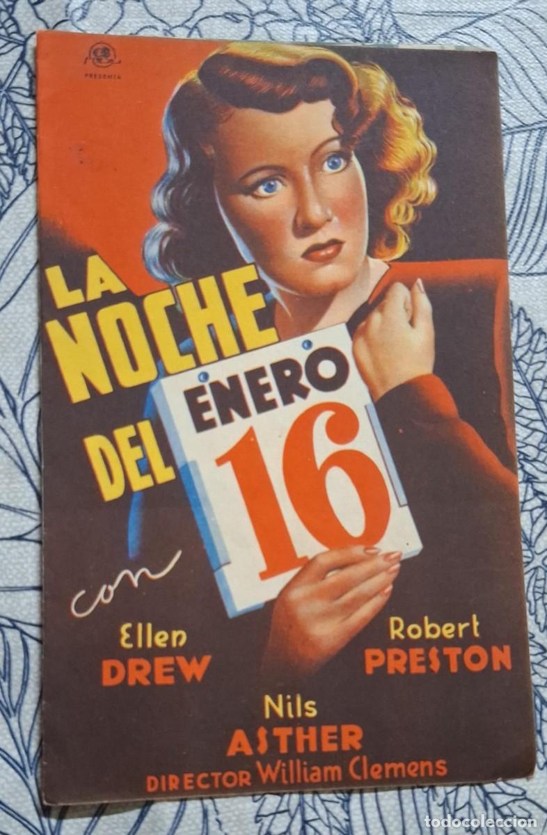 Cine: LA NOCHE DEL 16 ENERO - PROGRAMA DE CINE