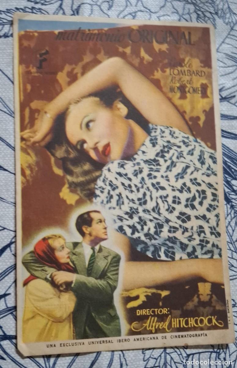 Cine: MATRIMONIO ORIGINAL - PROGRAMA DE CINE
