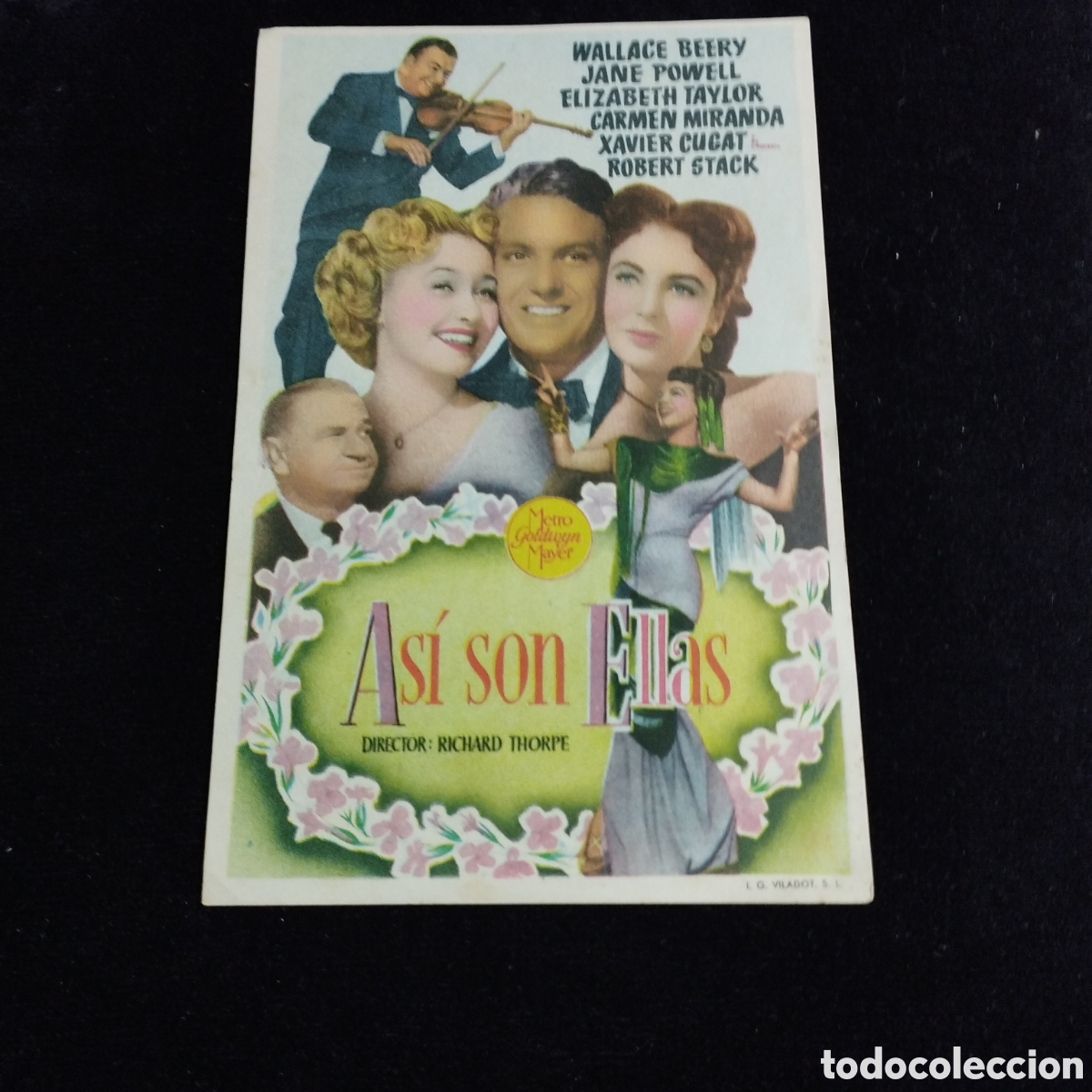 Cine: Programa de cine sencillo. As&iacute; son ellas. Wallace Beery. Jane Powell. So