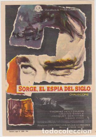 Cine: SORGE, EL ESP&Iacute;A DEL SIGLO (sin publicidad)