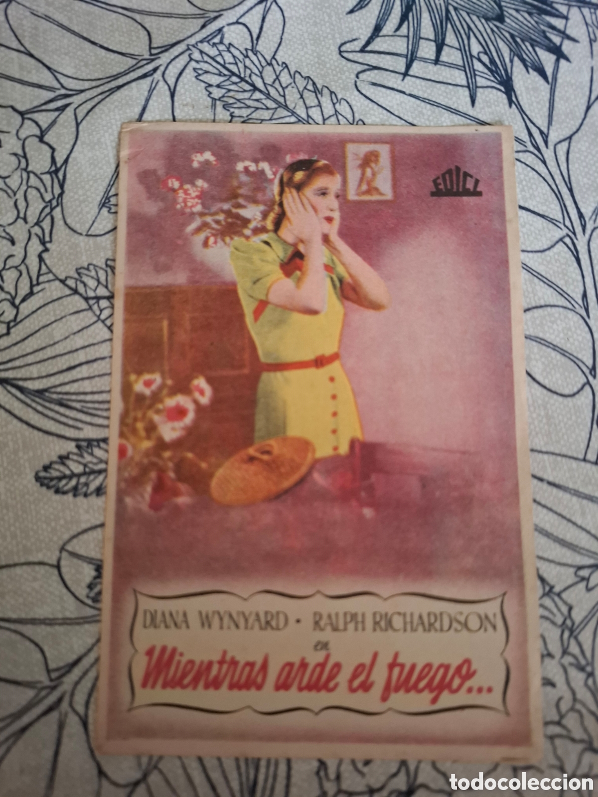 Flyers Publicitaires de Films Anciens: Programa de cine Mientras arde el fuego