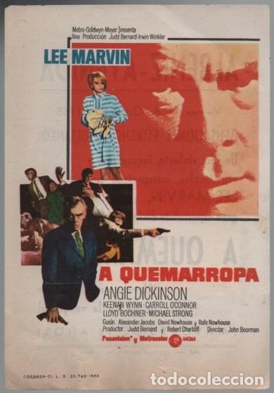 Cine: PROGRAMA DE CINE: A QUEMARROPA PC-11425