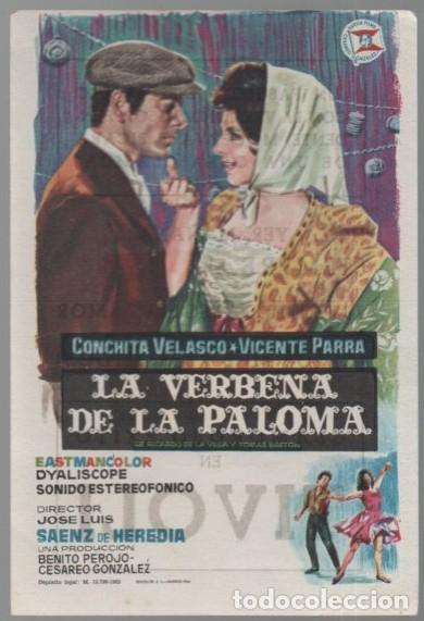 Cine: PROGRAMA DE CINE: LA VERBENA DE LA PALOMA PC-11442