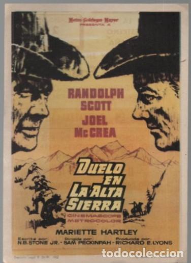 Cine: PROGRAMA DE CINE: DUELO EN LA ALTA SIERRA PC-11444