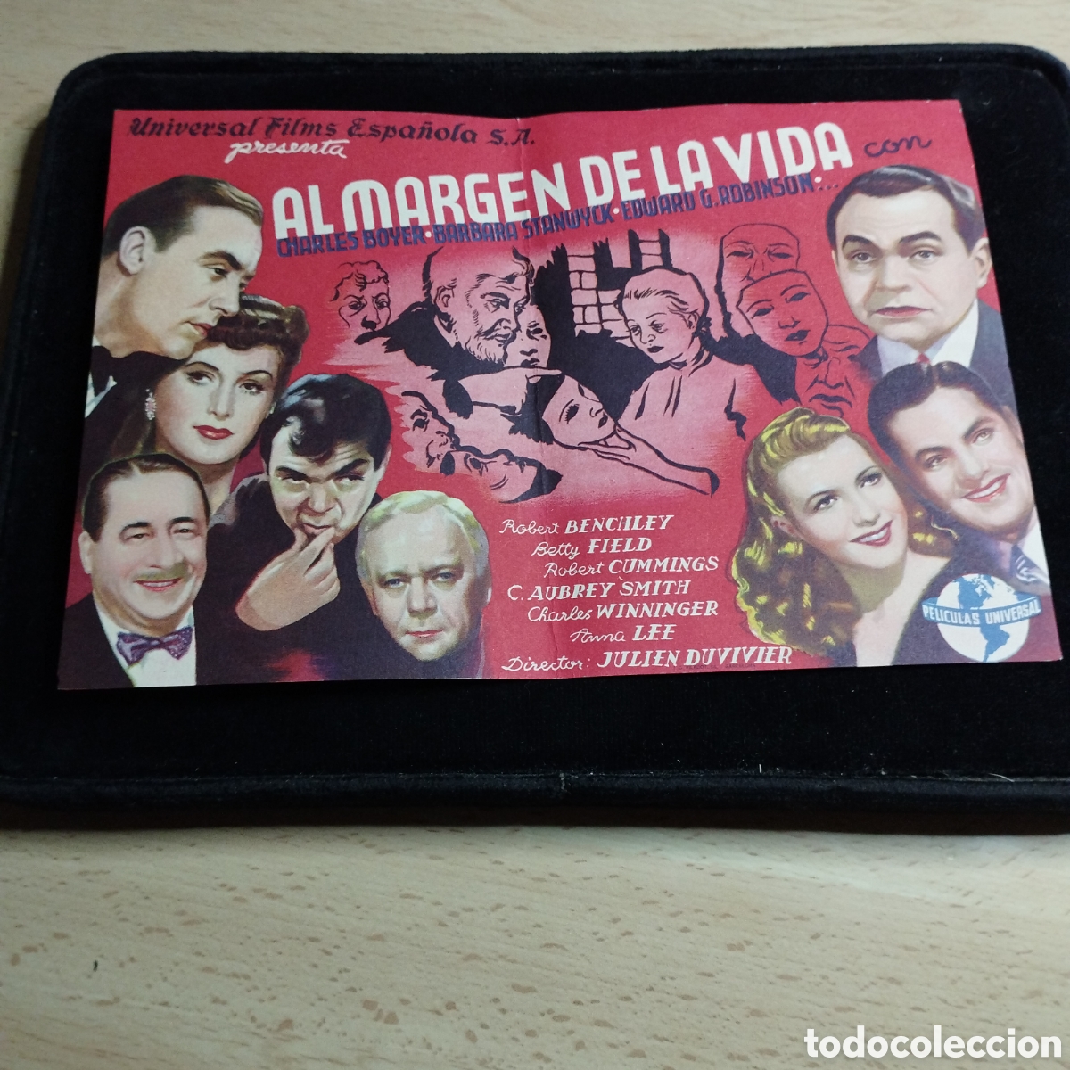Cine: Programa de cine, sencillo, grande. Al margen de la vida. Robert Benchley. Betty Field. Sp