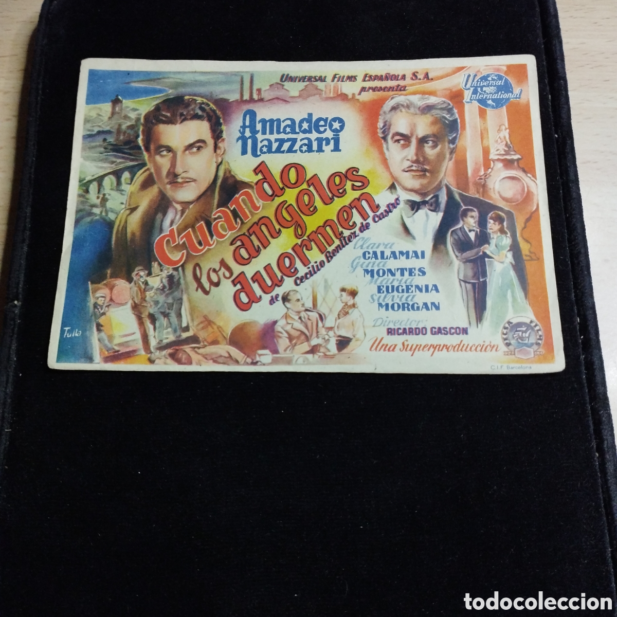 Cine: Programa de cine ,sencillo, grande. Cuando los &aacute;ngeles duermen. Amadeo Nazzari. Sp