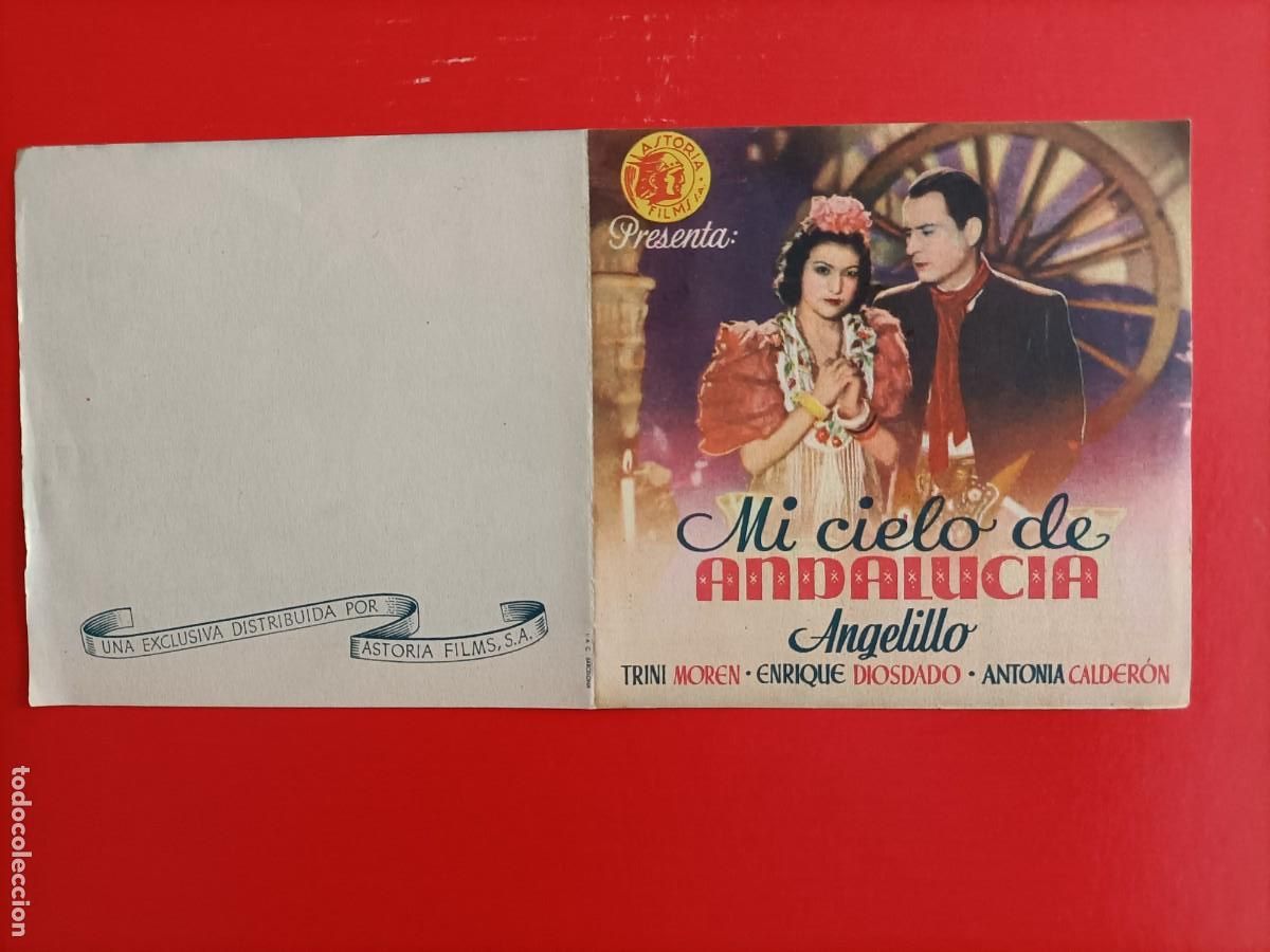 Cine: MI CIELO DE ANDALUCIA. ANGELILLO, EN EL INTERIOR LETRA DE LAS CANCIONES. ES DOBLE.