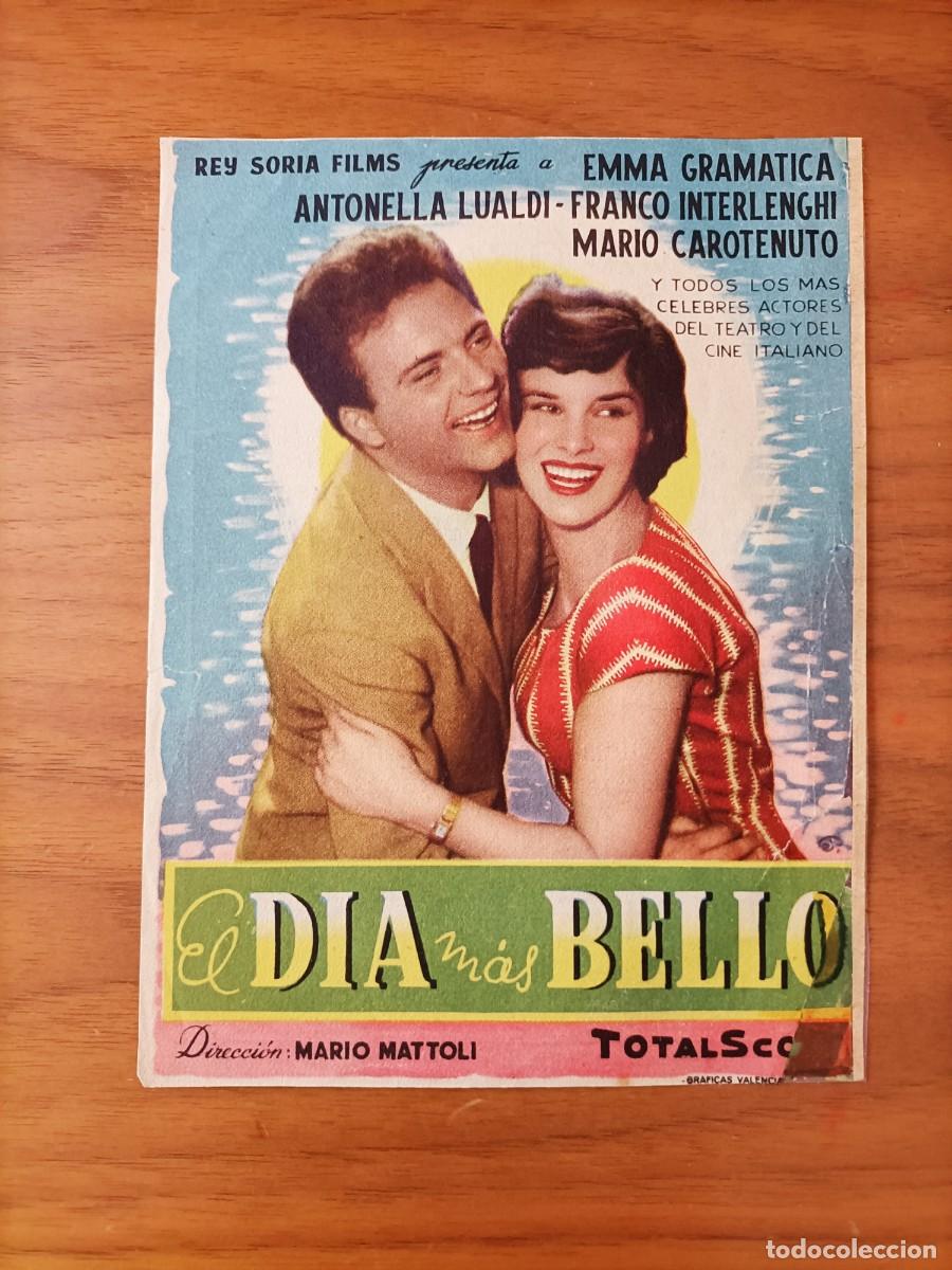 Cine: EL D&Iacute;A M&Aacute;S BELLO. C/P. CINE COSO. ZARAGOZA, CON LOS MEJORS ACTORES Y ACTRICES DE ITALIA. S/P.