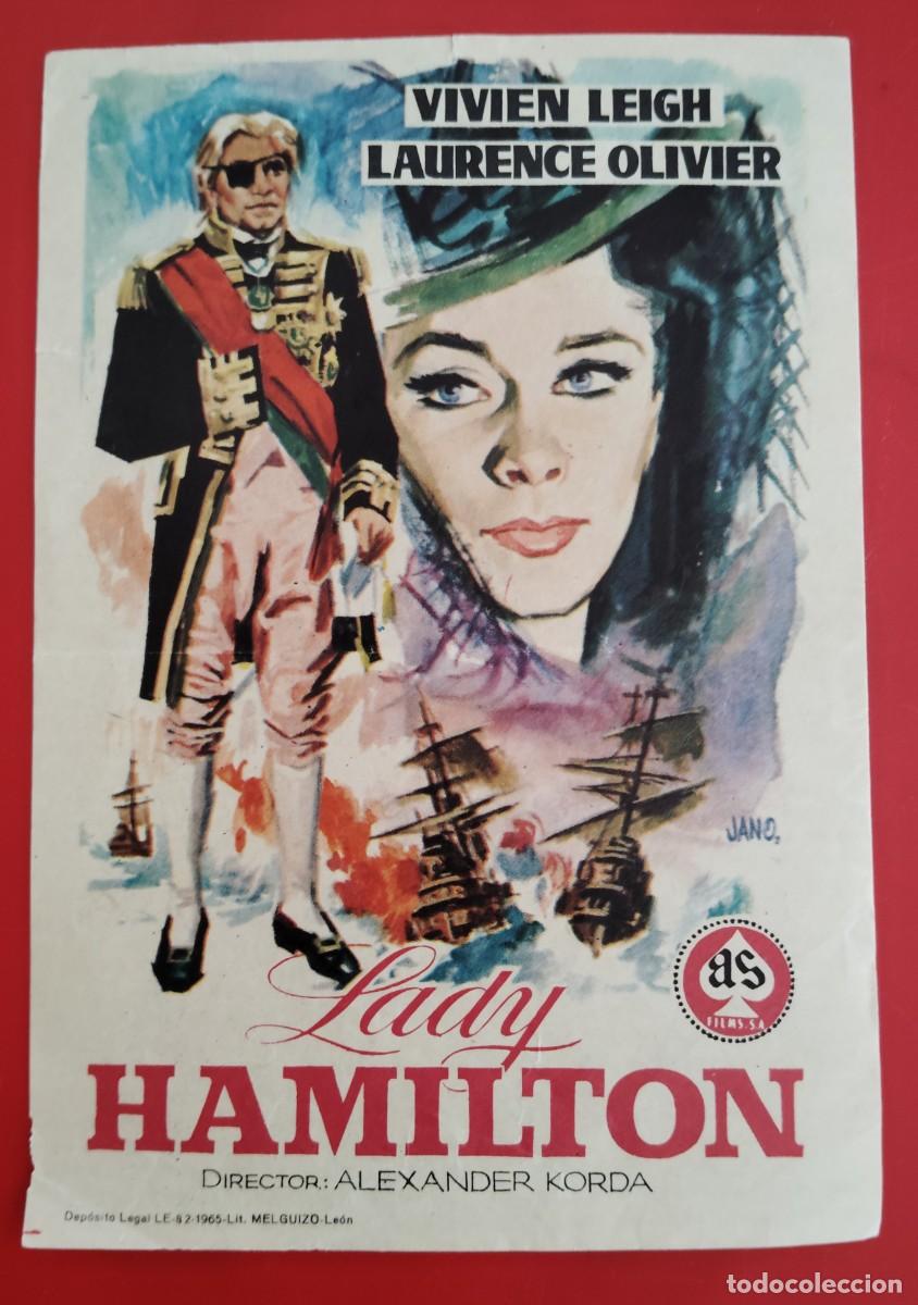 Cine: LADY HAMILTON FOLLETO DE MANO...EL ENVIO ESTA INCLUIDO