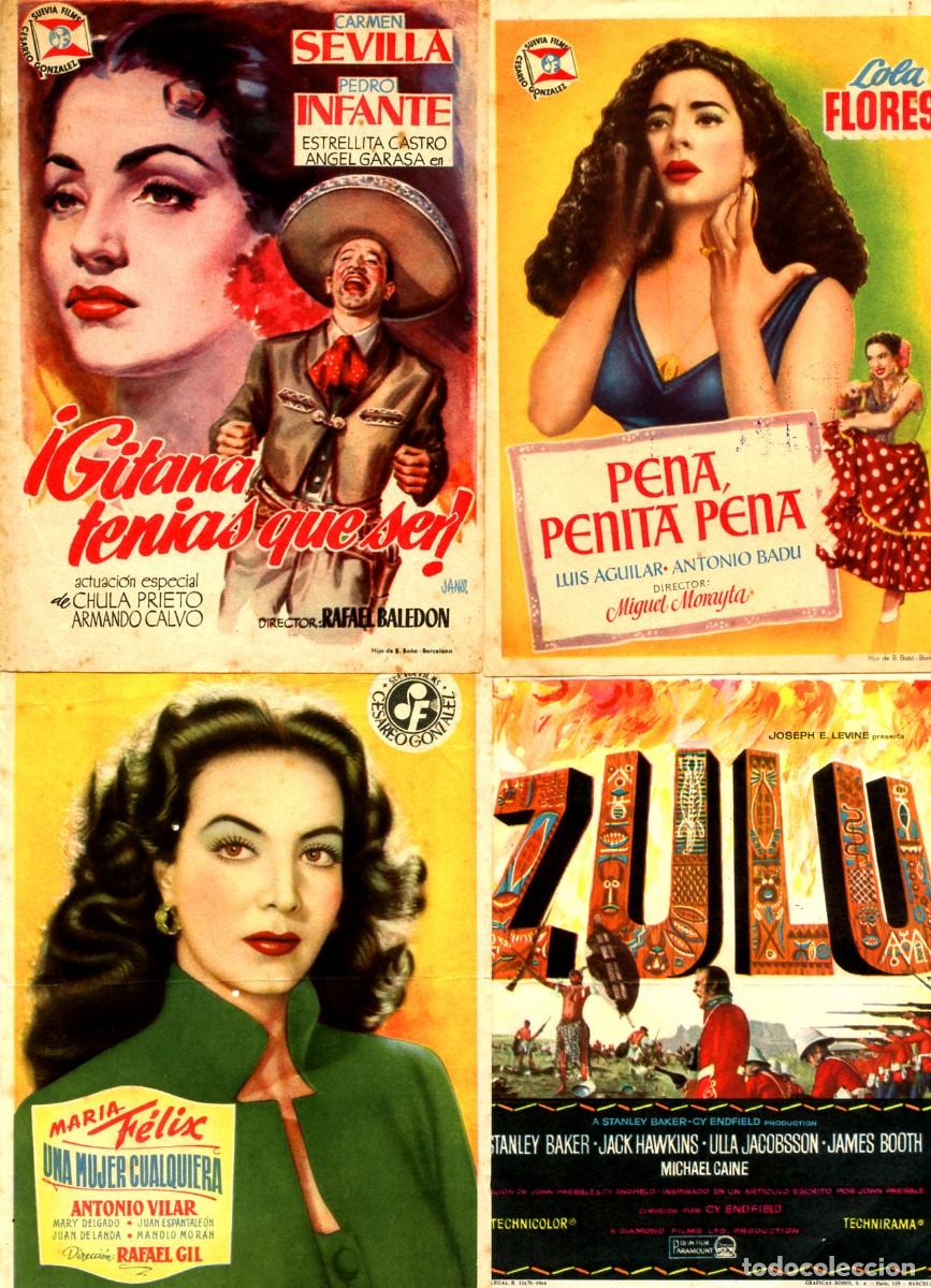 Cine: LOTE DE 50 FOLLETOS, PROGRAMAS, PROSPECTOS DE CINE ORIGINALES TODOS DIFERENTES