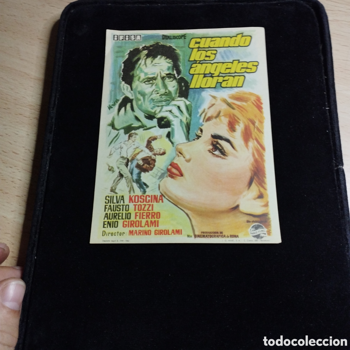 Cine: Programa de cine, sencillo, grande. Cuando los &aacute;ngeles lloran. Silva Koscina. Fausto Tozzi. Sp
