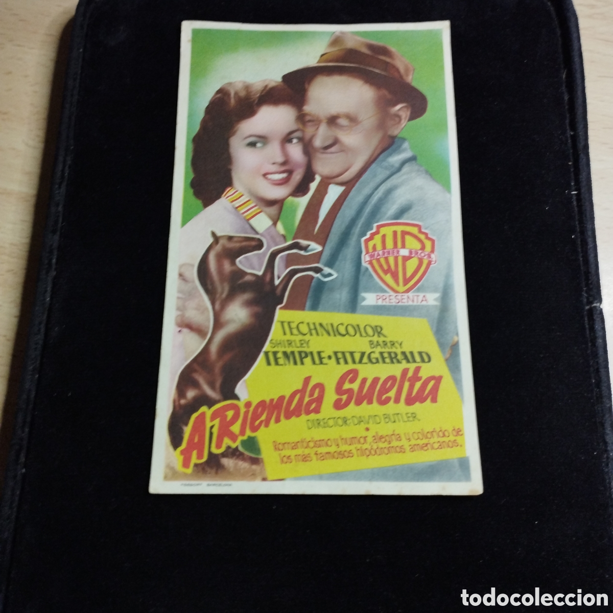 Cine: Programa de cine sencillo, grande. A rienda suelta. Shirley Temple. Barry Fitzgerald. Sp