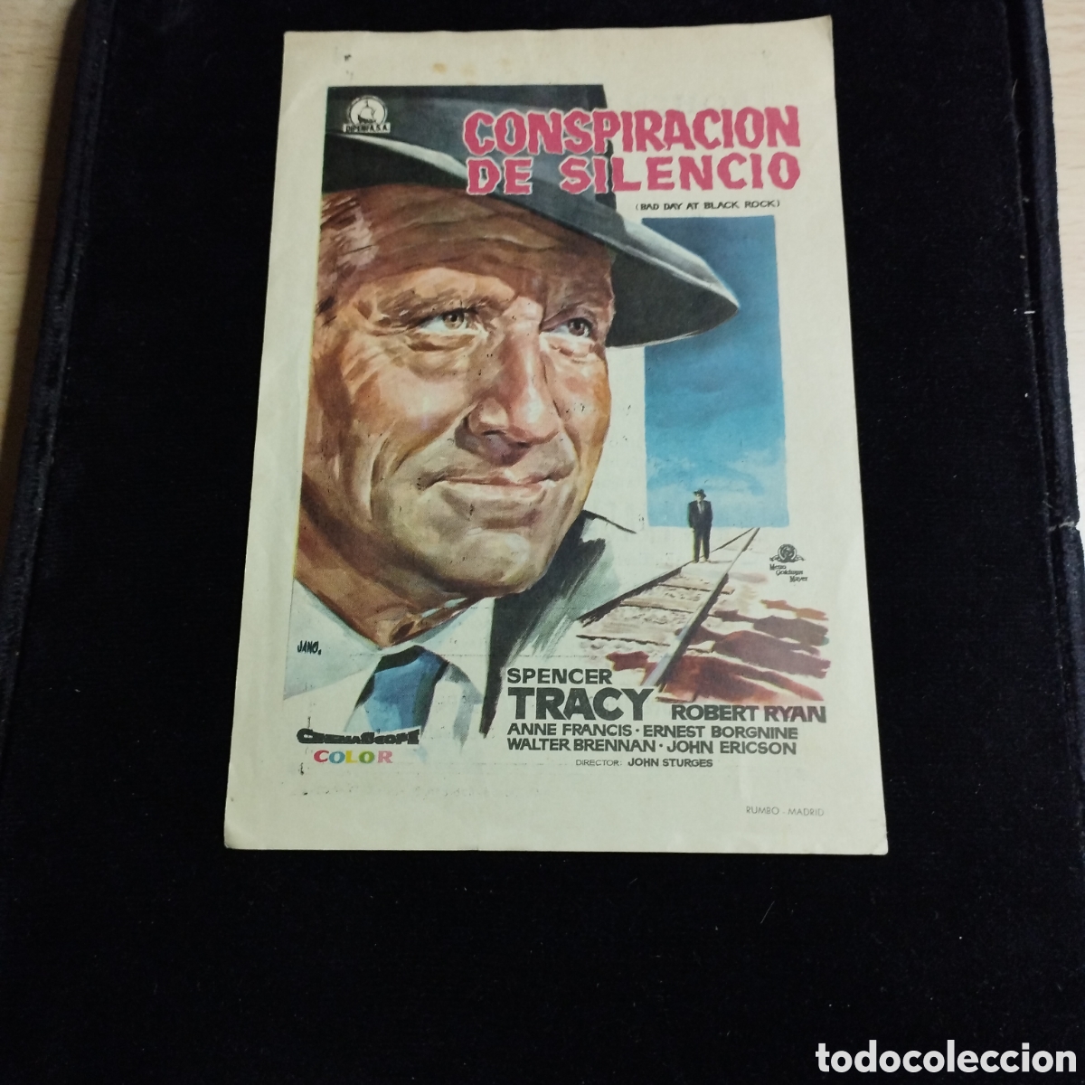 Cine: Programa de cine sencillo, grande. Conspiraci&oacute;n de silencio. Spencer Tracy. Robert Ryan. 1959 bohe