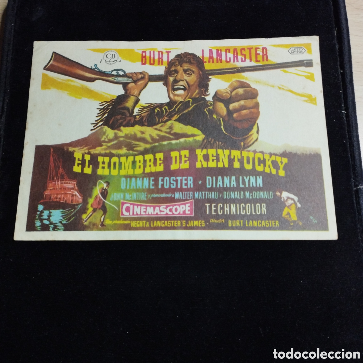 Cine: Programa de cine, sencillo, grande. El hombre de Kentucky. Burt Lancaster. 1956. Clave. Matar&oacute;