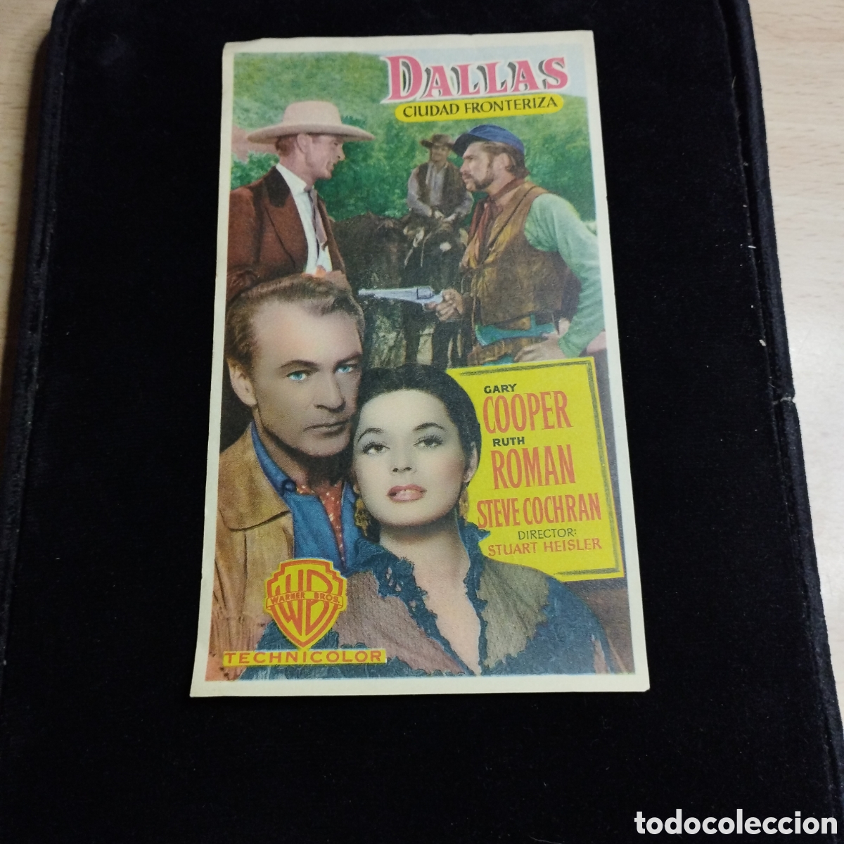 Cine: Programa de cine sencillo, grande. Dallas , ciudad fronteriza. Gary Cooper. Ruth Rom&aacute;n. Cine Carmen