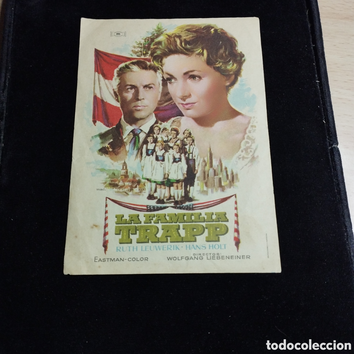 Cine: Programa de cine, sencillo, grande. La familia Trapp. 1957. Monumental cinema Matar&oacute;