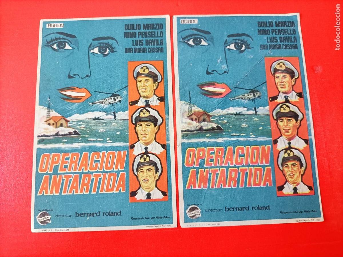 Cine: OPERACI&Oacute;N ANTARTIDA. LOTE DE 2 UNIDADES, EST&Aacute;N NUEVO. S/P. 1&ordm;