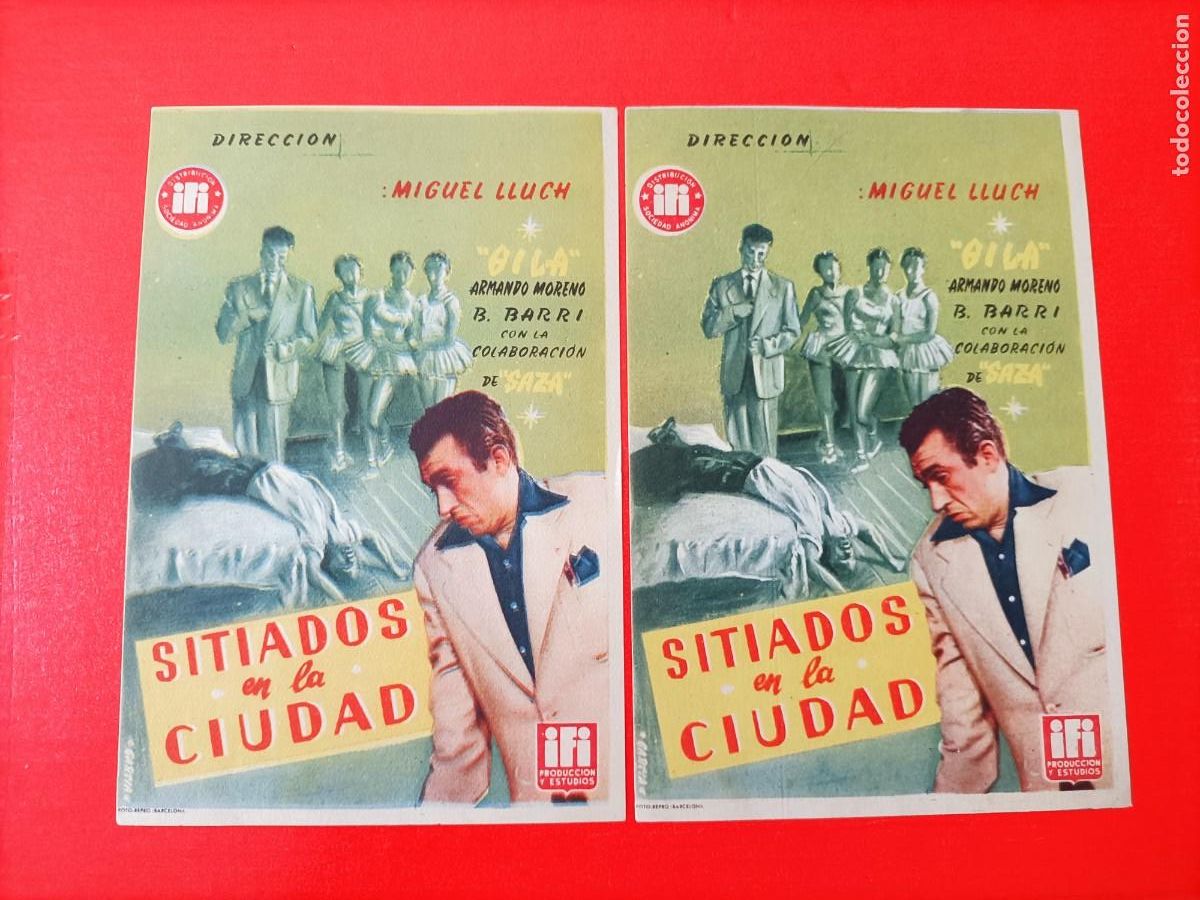 Cine: SITIADOS EN LA CIUDAD. LOTE DE 2 UNIDADES. GILA, SAZA., EST&Aacute;N NUEVO. S/P.