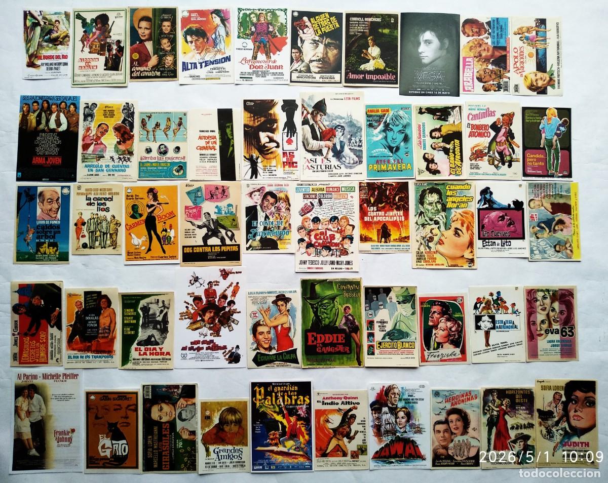 Cine: 50 PROGRAMAS VARIADOS, LOTE N&ordm; 21 ( 7 CON EL DORSO IMPRESO).